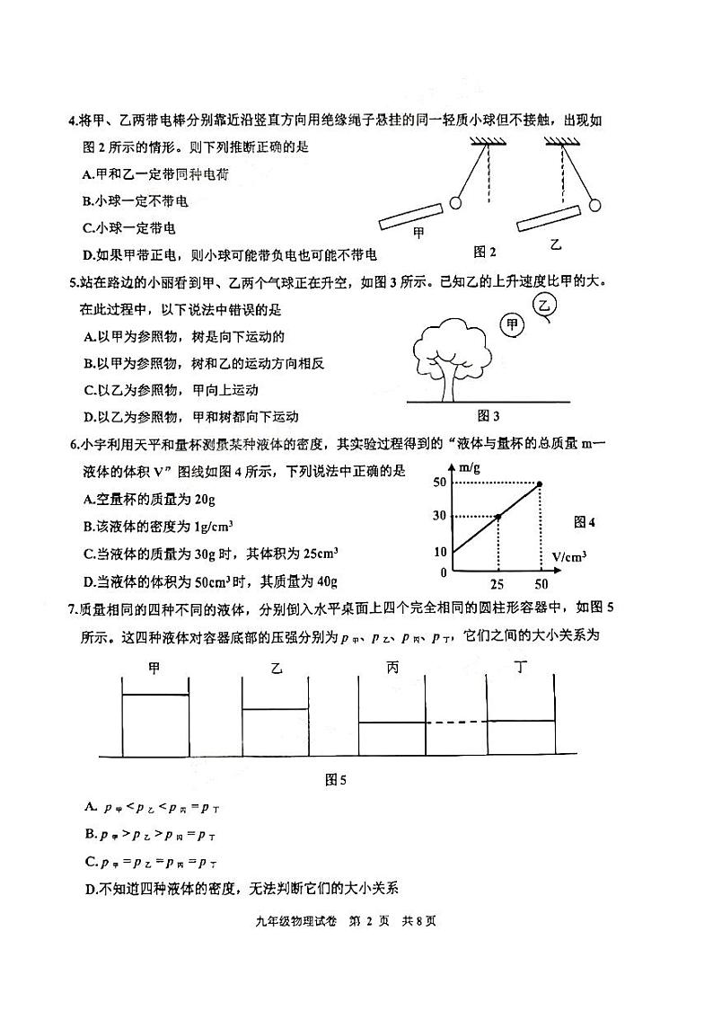 2023年广州市花都区中考一模物理试题第2页