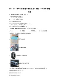 2023-2024学年山东省菏泽市东明县八年级下学期期中物理+物理试卷