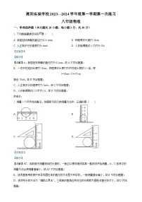广东省汕头市潮阳实验学校2023-2024学年八年级上学期第一次月考物理试题（解析版）-A4