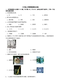 广西桂林市2024年八年级上学期物理期末试卷【含参考答案】