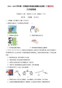 2024—2025学年第一学期期末物理九年级检测模拟优选卷（宁夏专用）（原卷版）-A4