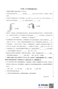 河南省新乡市新乡县河南师范大学附属外国语学校2024-2025学年八年级上学期12月月考物理试题