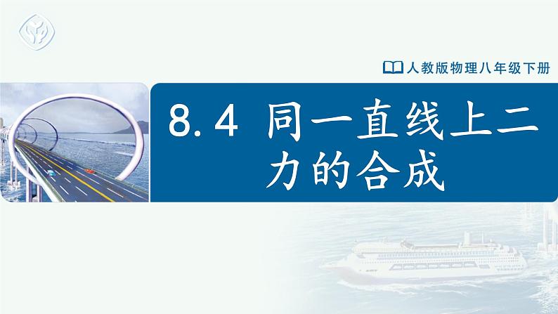 8.4 同一直线上二力的合成(教学课件)第1页