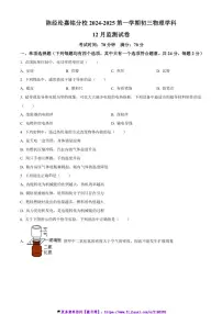 2024~2025学年北京市陈经纶中学嘉铭分校九年级(上)12月月考物理试卷(含答案)