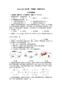 江苏省镇江市实验学校2024-2025年上学期九年级12月物理月考试卷