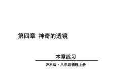 初中物理新沪科版八年级全册第四章 神奇的透镜练习教学课件2024秋