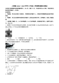 人教版2024—2025学年八年级上学期物理期末测试（含答案）