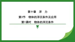 10.3 物体的浮沉条件及应用  课件  2024-2025学年人教版物理八年级下册