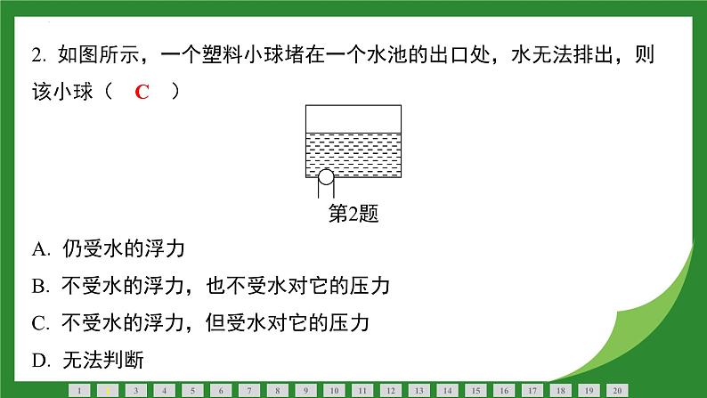 第十章浮力 检测卷 课件 2024-2025学年人教版物理八年级下册第3页