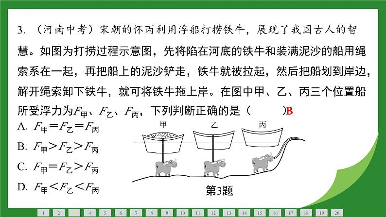 第十章浮力 检测卷 课件 2024-2025学年人教版物理八年级下册第4页