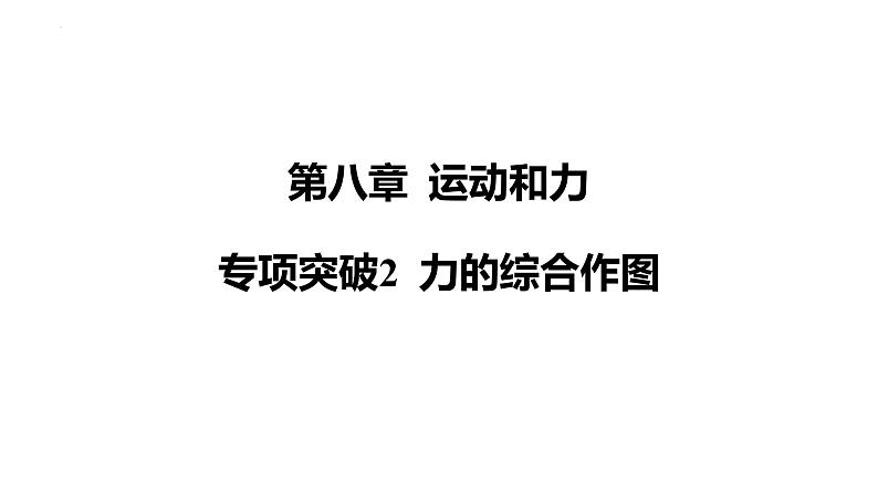 人教版(2024)物理八年级下册第八章 运动和力专项突破2 力的综合作图课件第1页