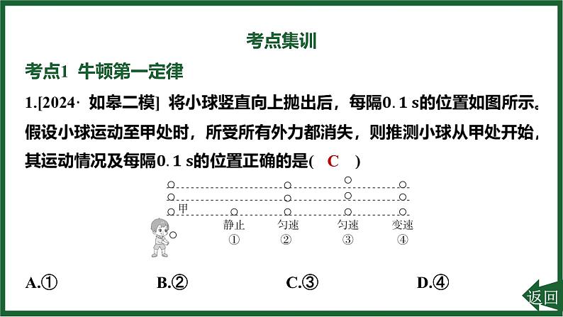 人教版(2024)物理八年级下册第八章 运动和力全章热门考点整合专训课件第8页