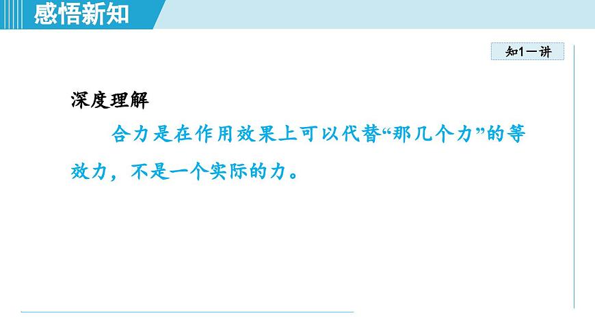 北師大版（2024）八年級(jí)物理下冊課件 7.4同一直線上二力的合成第4頁