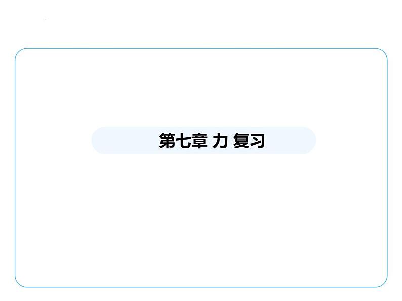 第七章 力复习课件 2024-2025学年苏科版物理八年级下册第1页