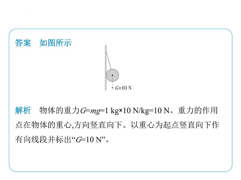 专项素养综合全练(一) 力的示意图课件- 2024-2025学年苏科版物理八年级下册第3页