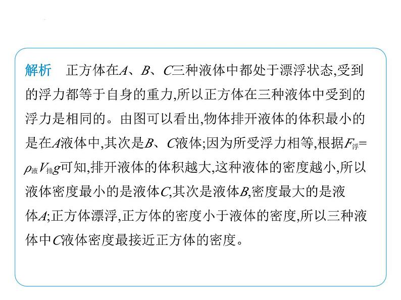 专项素养综合全练(六) 物体浮沉条件的应用分析课件 -2024-2025学年苏科版物理八年级下册第4页