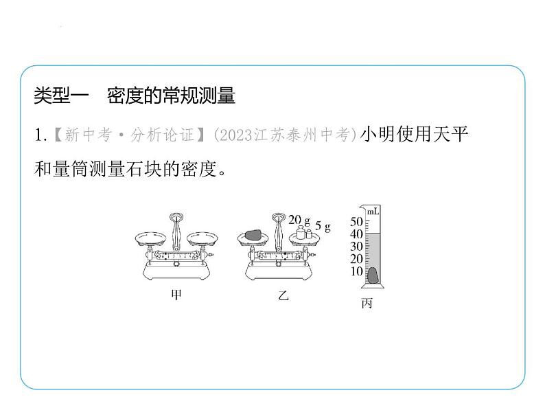 重点实验综合全练(一) 密度的测量课件- 2024-2025学年苏科版物理八年级下册第2页