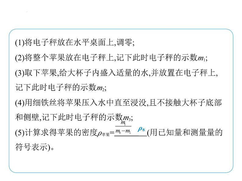 重点实验综合全练(七) 利用浮力测密度课件 --2024-2025学年苏科版物理八年级下册第3页