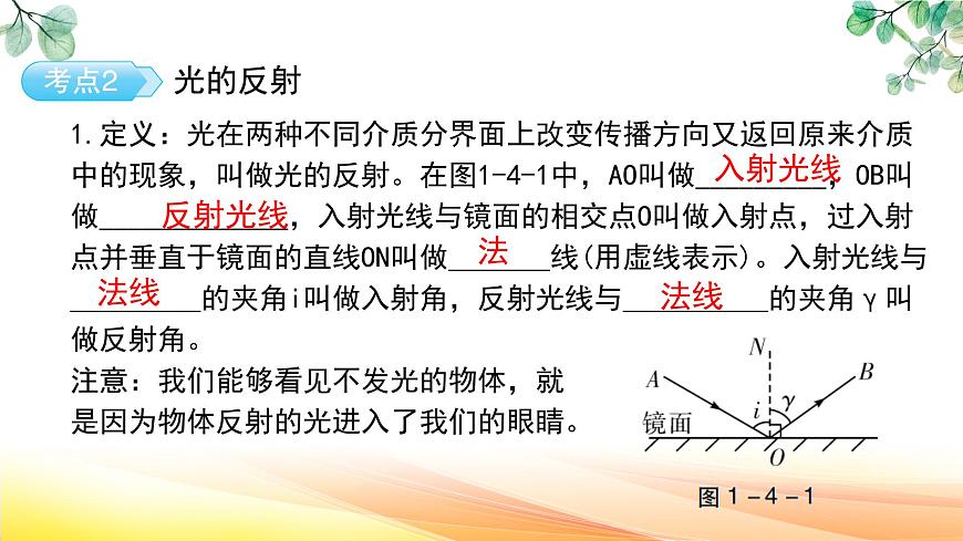 人教版（2024） 八年級(jí)上冊(cè)物理：第四章 光現(xiàn)象 復(fù)習(xí)課件第5頁