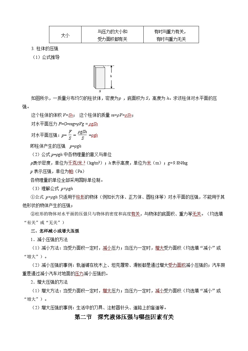 第八章 压强(知识清单)【教师版】第3页