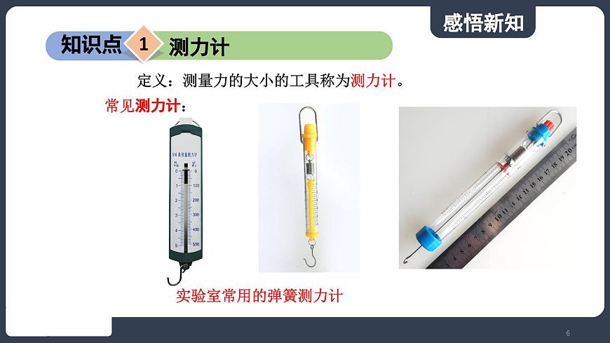 北師大版（2024）物理八年級下冊----7.2 力的測量 彈力(課件）第6頁
