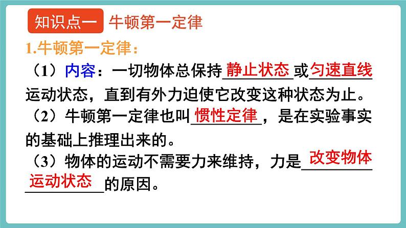 沪科版(2024)八年级物理全一册--第七章 力与运动 章末总结 (课件)第3页