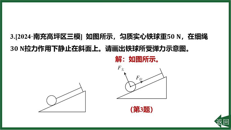 专项突破1 力的示意图课件-(2024版)人教版物理八年级下学期第4页