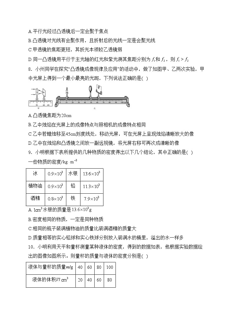 内蒙古赤峰市2024-2025学年八年级上学期期末模拟练习物理试卷(含答案)第3页