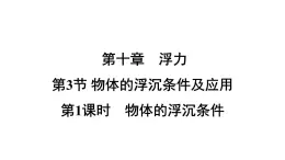 10.3.1物体的浮沉条件课件-（2024版）人教版物理八年级下学期