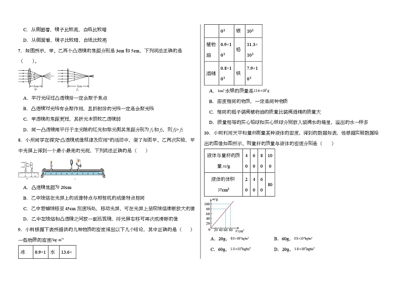内蒙古赤峰市2024-2025学年八年级 物理上学期期末模拟练习卷(含解析)第2页