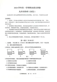广东省广州市花都区2024-2025年九年级上学期期末物理试题