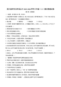 四川省泸州市泸县五中2023-2024学年八年级(上)期末物理试卷(含解析)