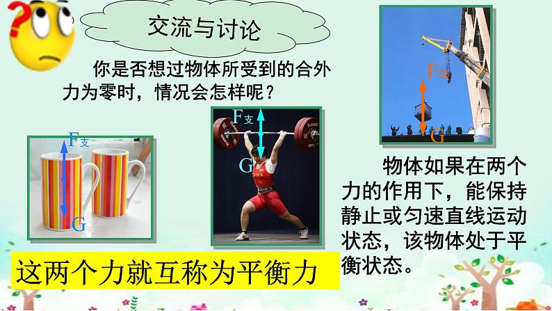沪科版初中物理 八年级全册 课件7.3力的平衡第3页