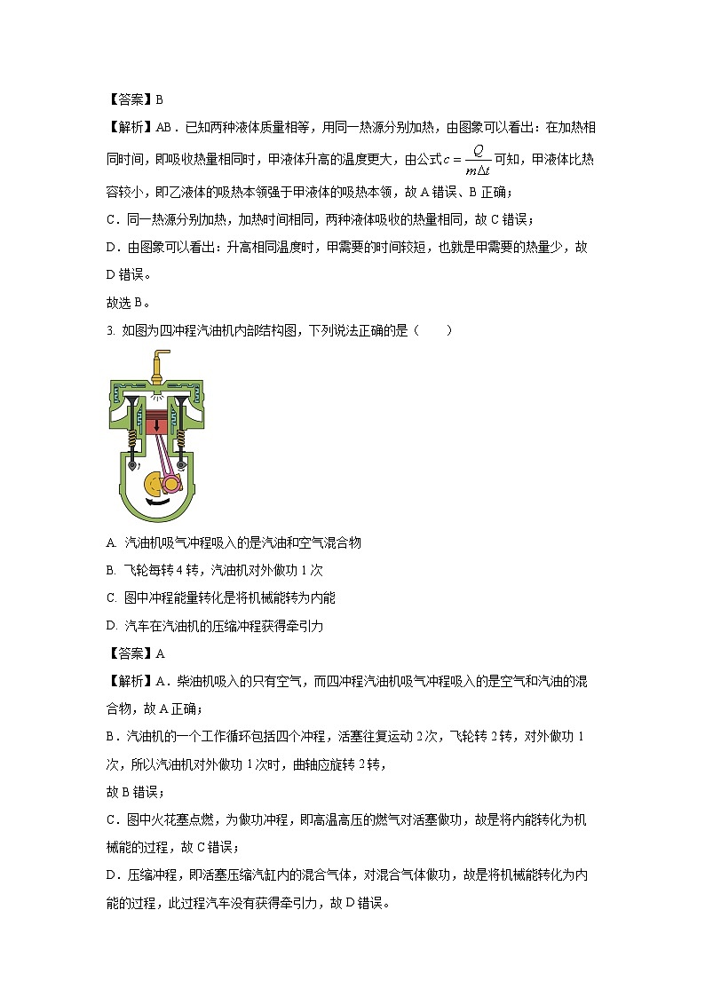 2024~2025学年辽宁省鞍山市千山区九年级上学期期中阶段性教学成果评估物理试卷(解析版)第2页