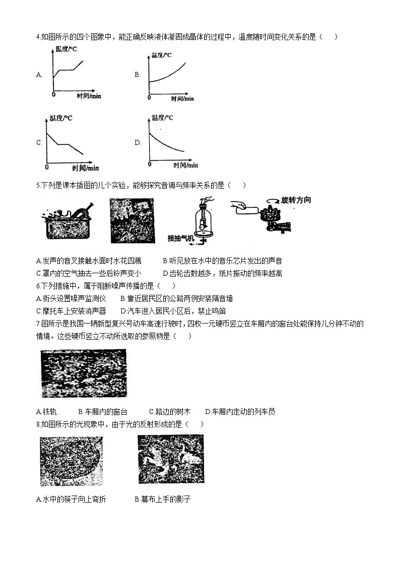 2024-2025学年八年级上学期期末物理考试(无答案)第2页