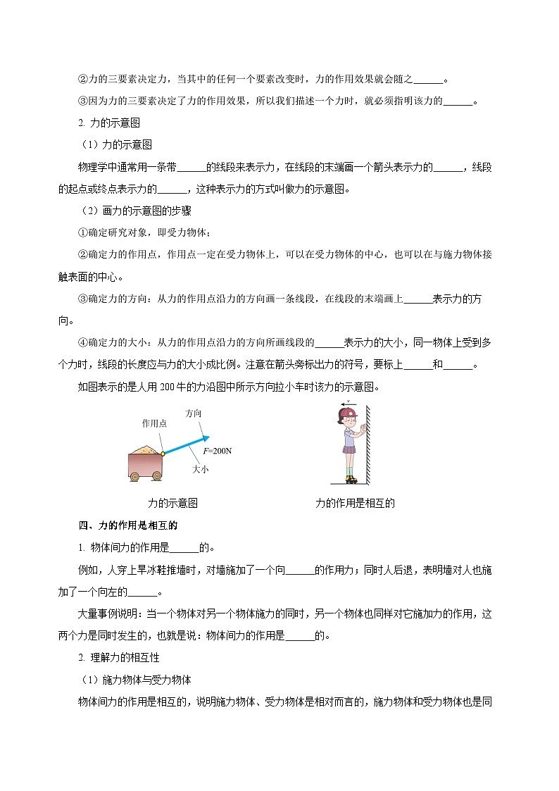 【核心素养】人教版八年级下册+第七章《力》+知识清单(学生版)第2页