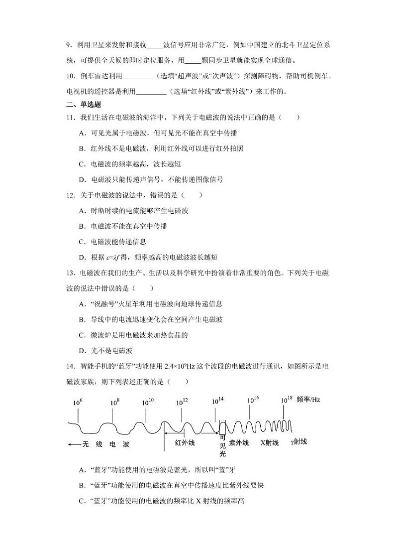 21.2电磁波的海洋(学生版) 2023-2024学年九年级物理全册同步讲与练(人教版)第2页