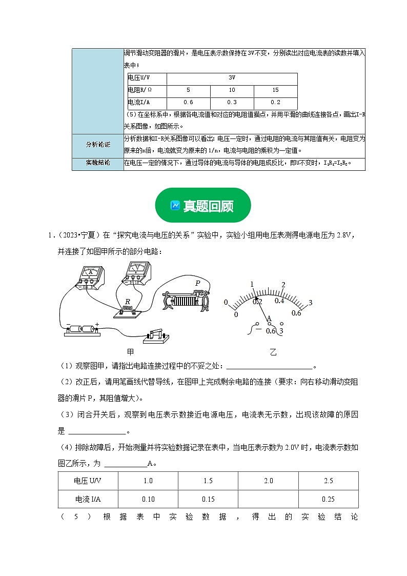 实验15 探究电流与电压、电阻的关系(解析版)第3页