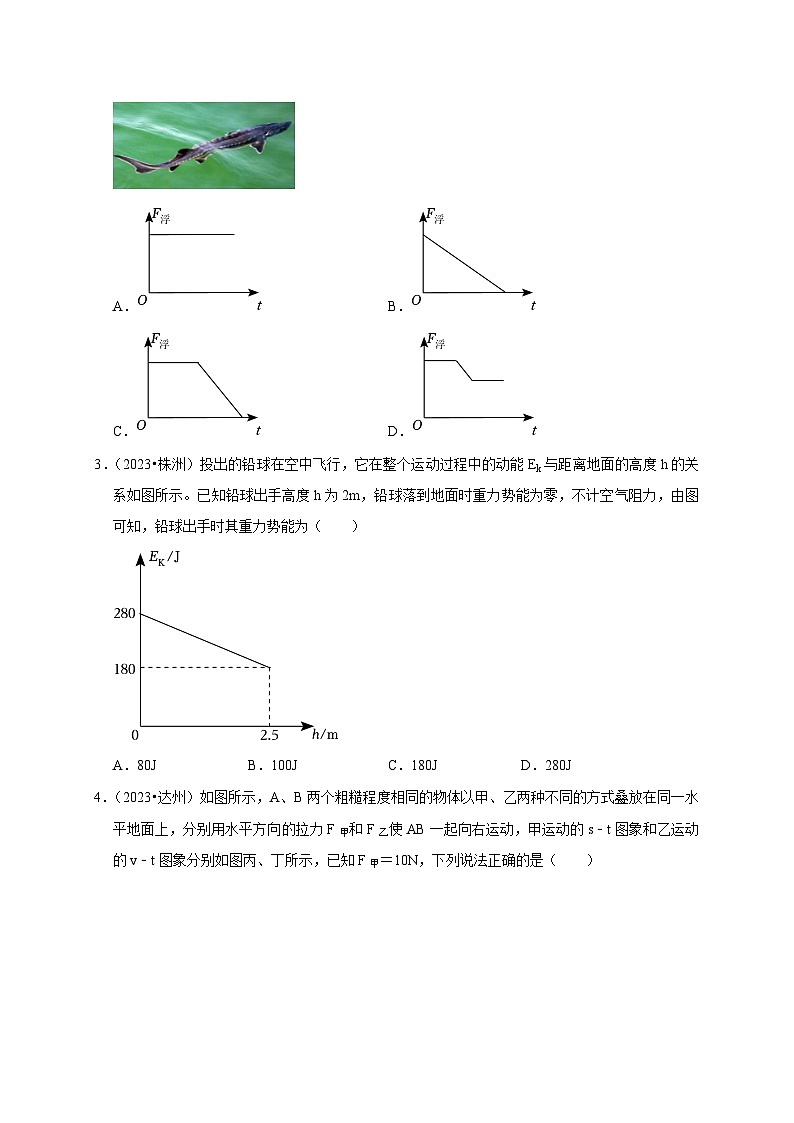 图像题02 摩擦力、浮力、功和机械能(原卷版)第2页