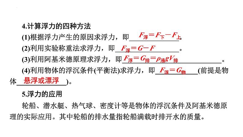 最新中考物理二轮复习专题突破(课件) 浮力第6页