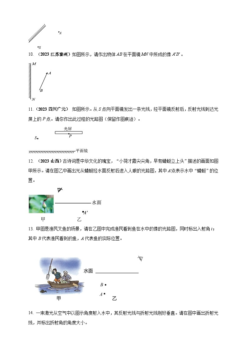 专题11 中考光学作图类问题(原卷版) 第3页