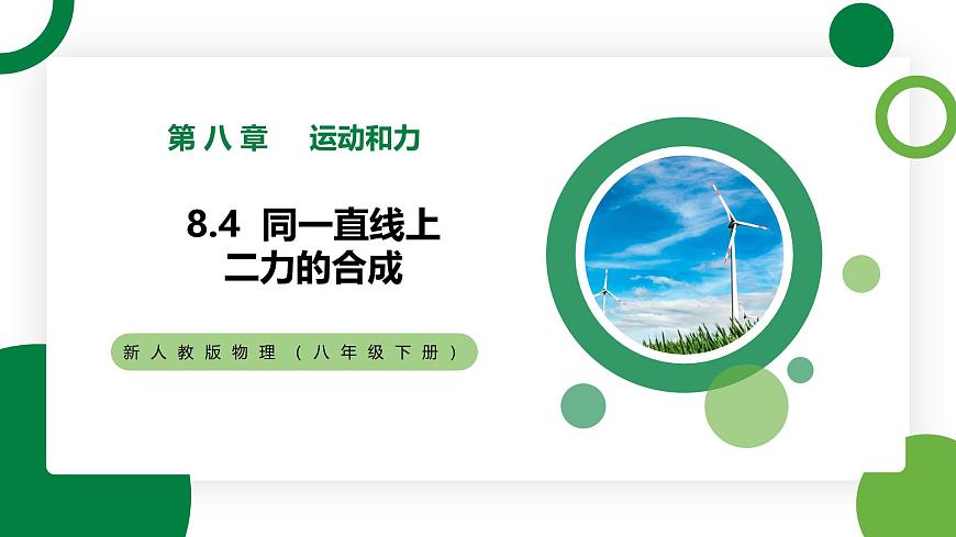 8.4《同一直線上二力的合成》精品課件第1頁(yè)