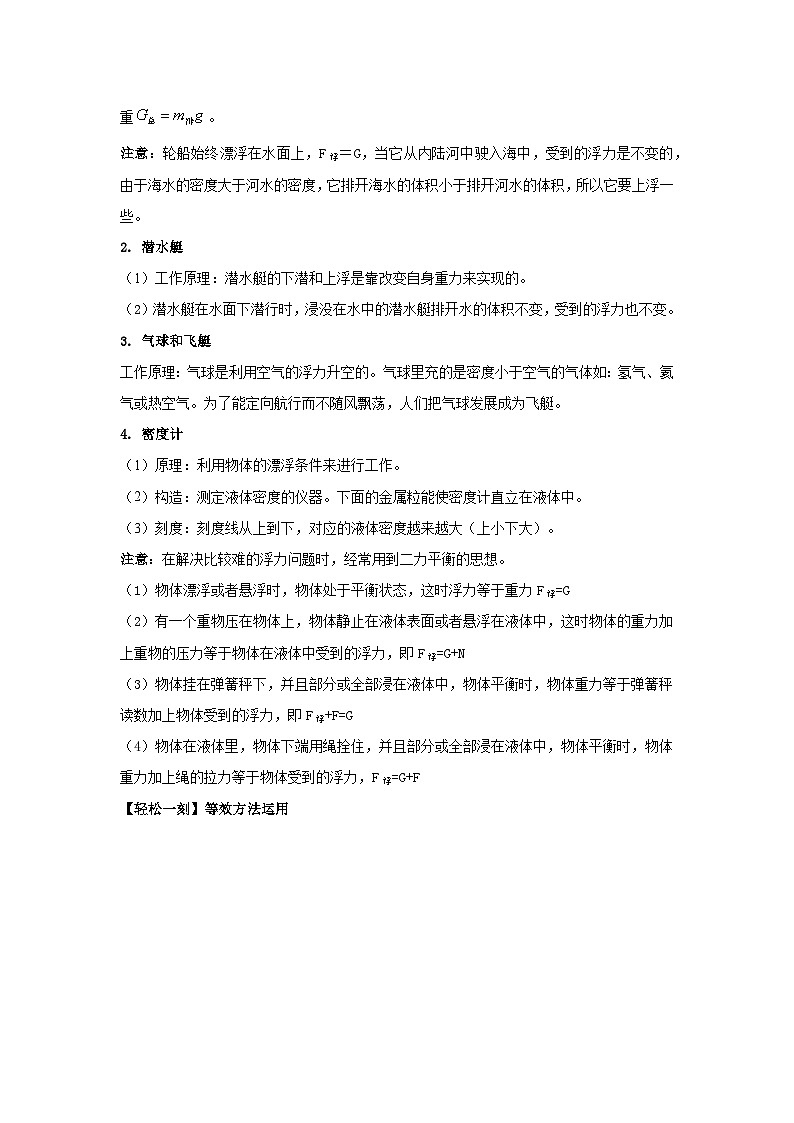 专题18.物体浮沉条件及应用(原卷版) 第3页