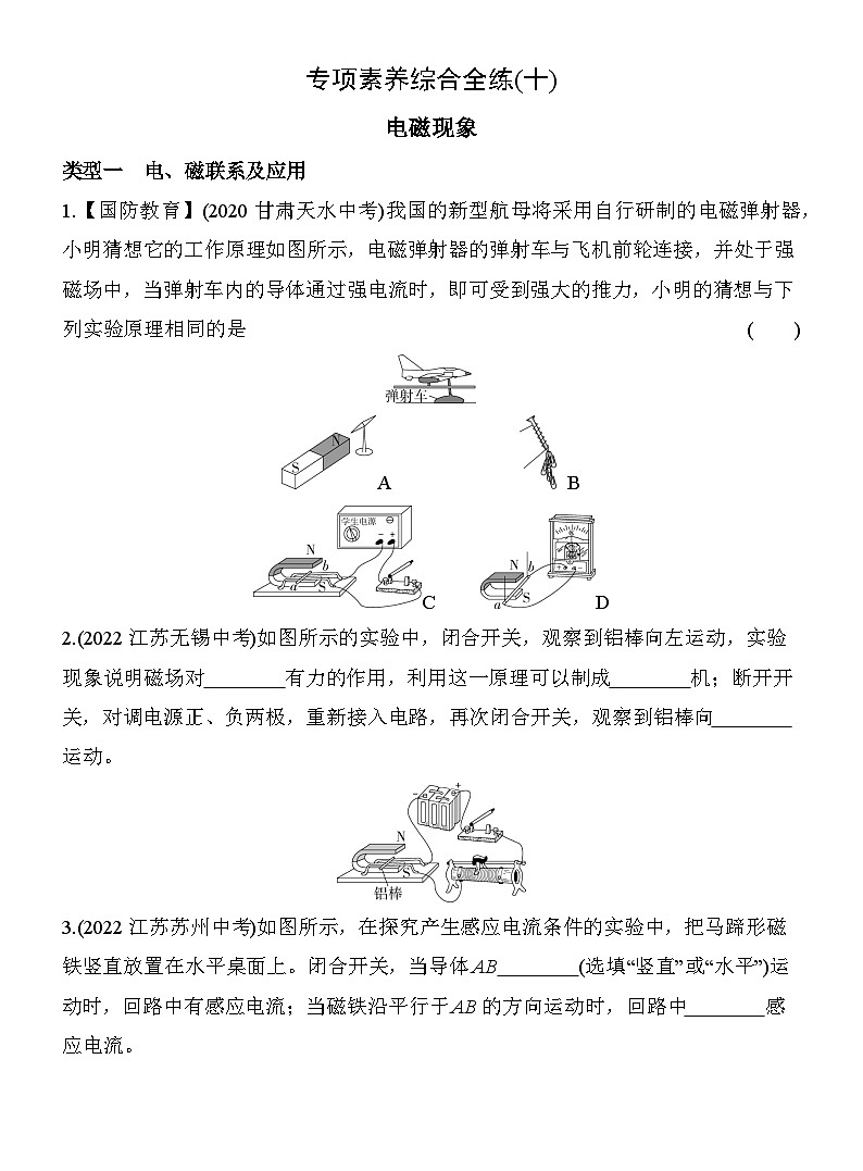 (北京课改版)九年级物理10-专项素养综合全练(十)10第1页