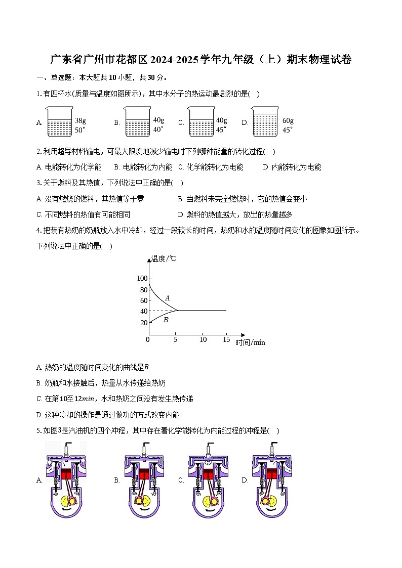 广东省广州市花都区2024-2025学年九年级(上)期末物理试卷第1页