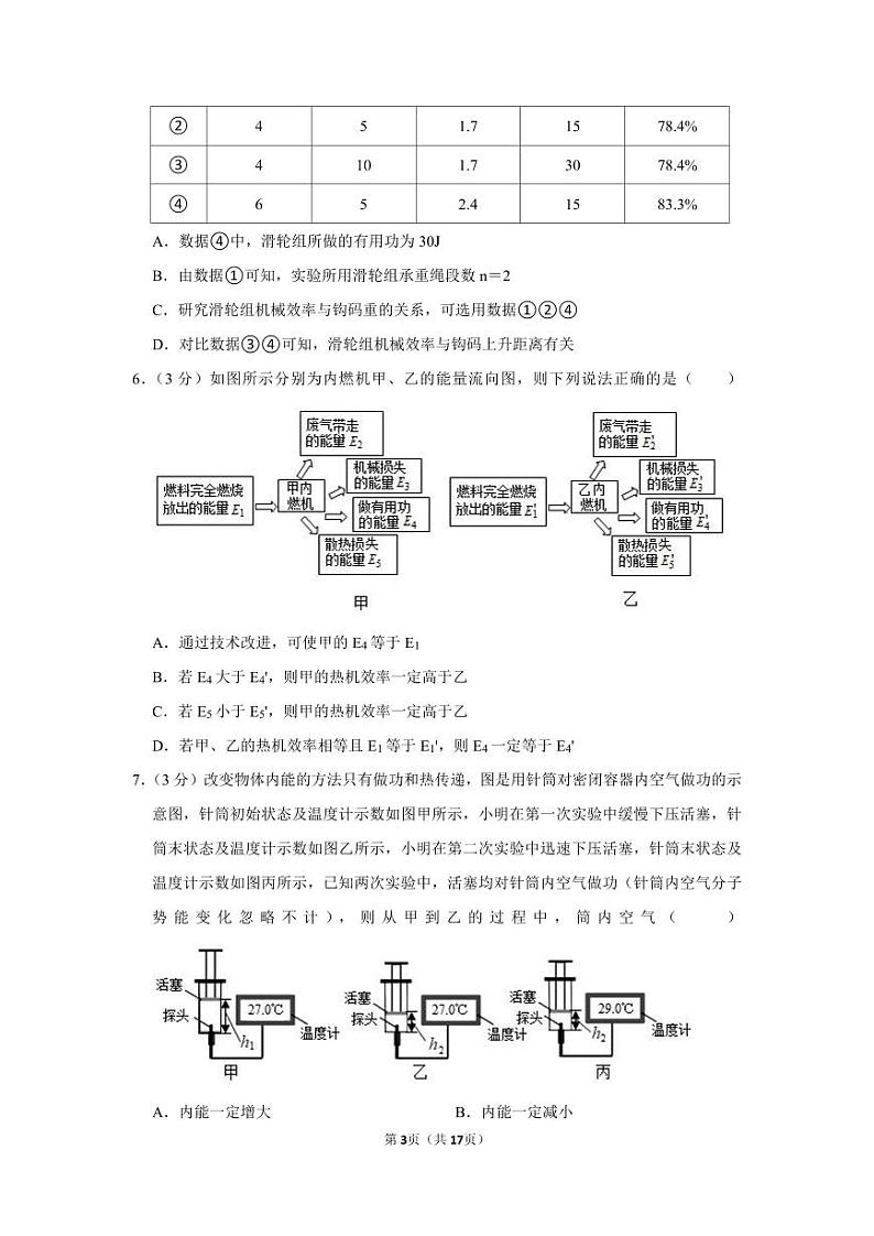 2021-2022学年广东省广州市越秀区九年级(上)期末物理试卷(含答案)第3页