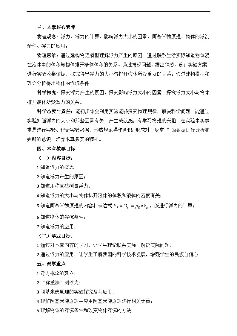 第十章《浮力》大单元整体设计(人教版)第2页
