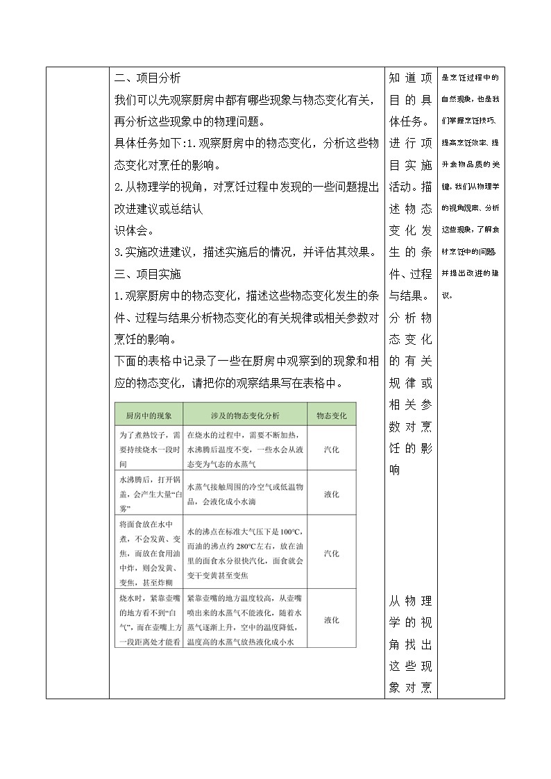 3.5《跨學(xué)科實踐：探索廚房中的物態(tài)變化問題》教學(xué)設(shè)計第2頁