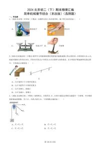 2024北京初二(下)期末真题物理汇编:简单机械章节综合(京改版)(选择题)