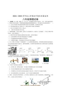 2024～2025学年湖北省孝感市孝昌县八年级上期末质量监测物理试卷(含答案)